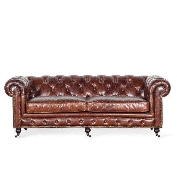 Sofá Chester de estilo vintage en piel de la firma FS muebles