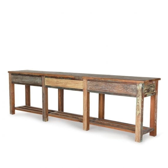 Mesa consola de madera.