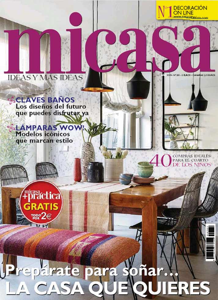 Aménagement intérieur professionnel dans le magazine Mi Casa. 