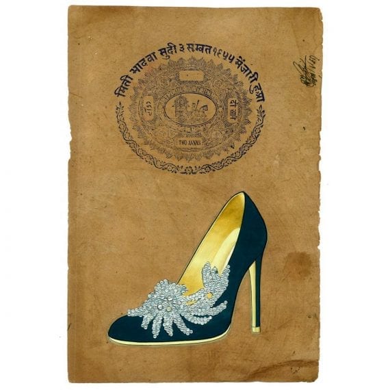 Illustration originale chaussures pour magasins.