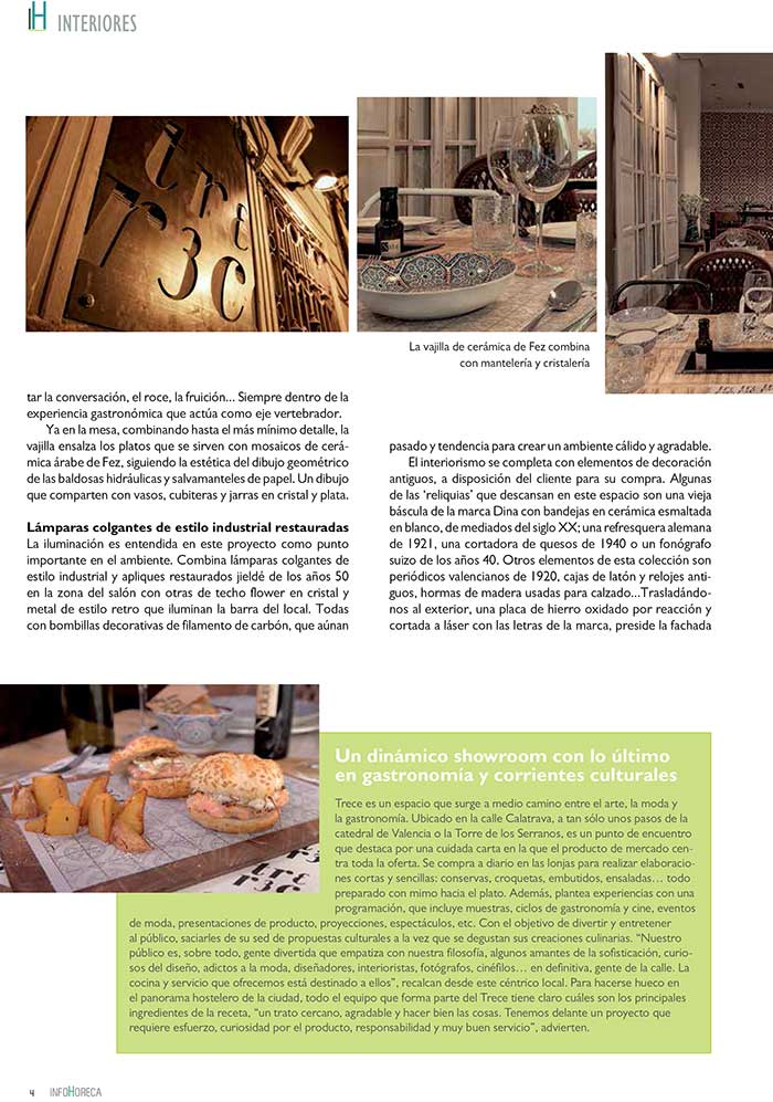 Photo.Infohoreca, restaurant tendance trece.