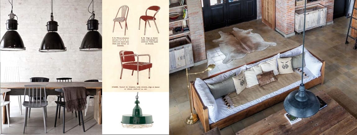 interieurs vintage de style industriel