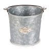 Decorative metal buckets.