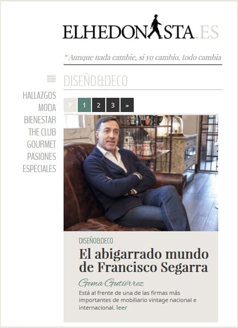 Noticias Francisco Segarra en magazine ElHedonista.