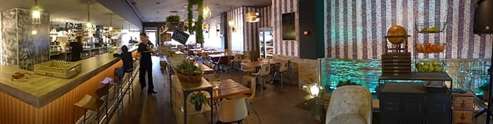 Photo.Projet d'intérieur avec une décoration vintage et tendance dans le restaurant à Madrid