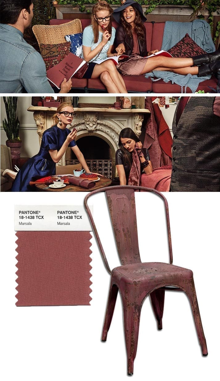 Fotos. Tendencias color Pantone 2015. Marsala.