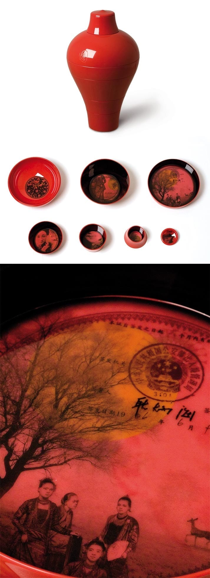 Vaisselle mélamine Ming rouge Ibride chez Francisco Segarra