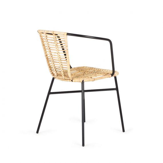 Cafeteria rattan chair.