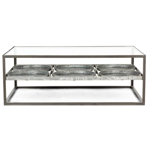 Industrial style coffee table.