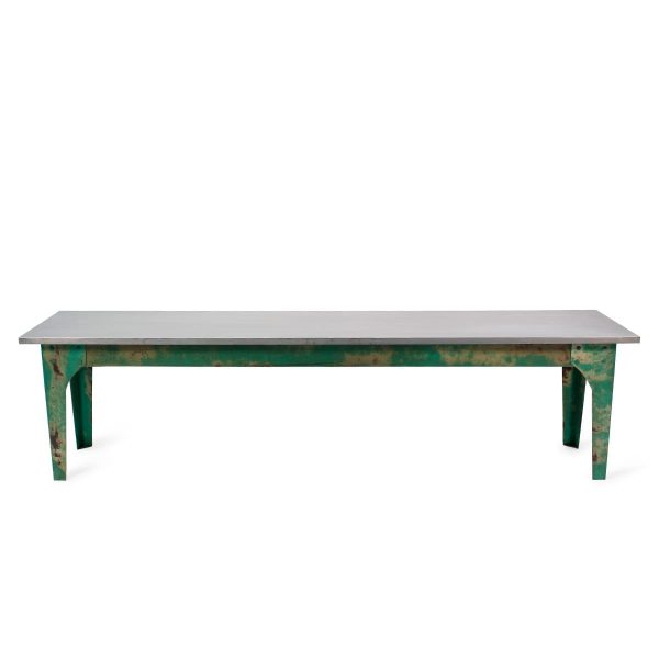 Metal benches without backrest for fitting rooms, waiting rooms