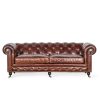 Brown Chester sofa, Italian leather. Francisco Seagrra.