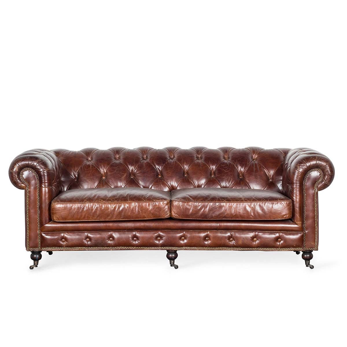 brandwond flexibel verzekering Chester sofa, vintage style, Italian leather. Francisco Segarra