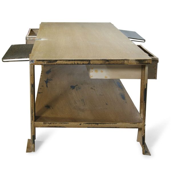 Commercial low table in industrial style.
