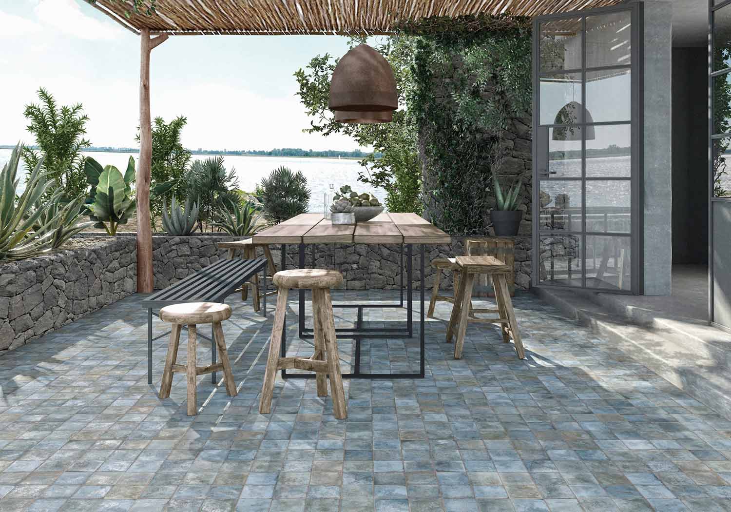 Gres tile.