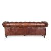 Chester style leather sofas.