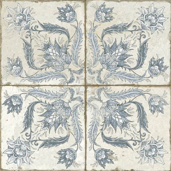 Stoneware floor and wall tiles 45x45 Ivy Blue.