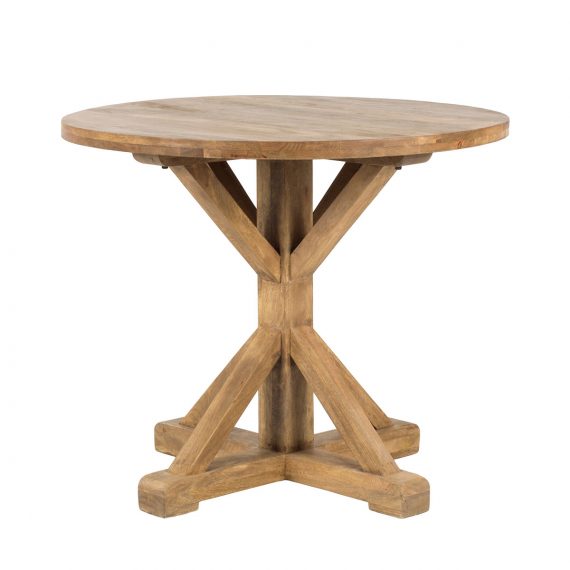 Solid wood table.