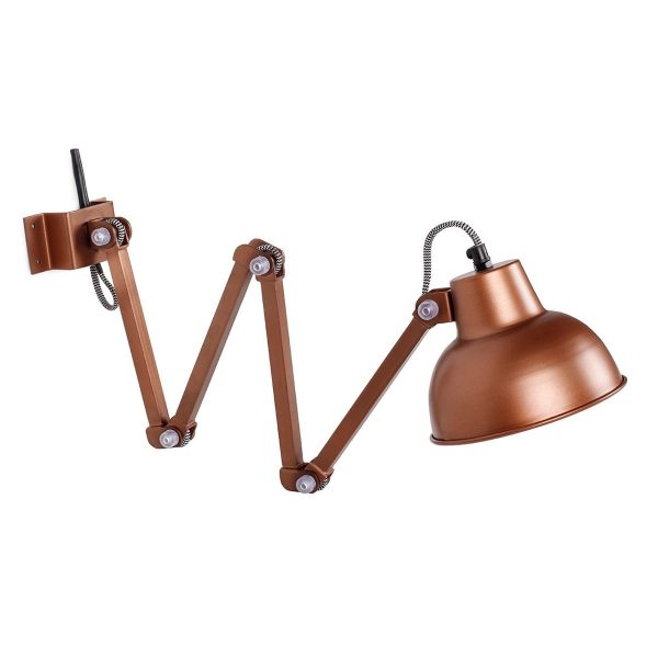Lain in copper tone. Wall light fixtures.