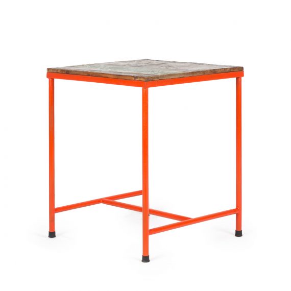 Orange café table.