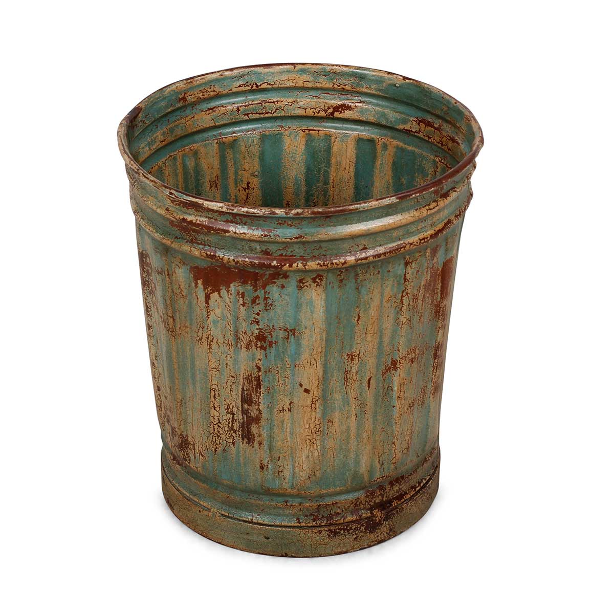 Decorative metal buckets for interior design projects.
