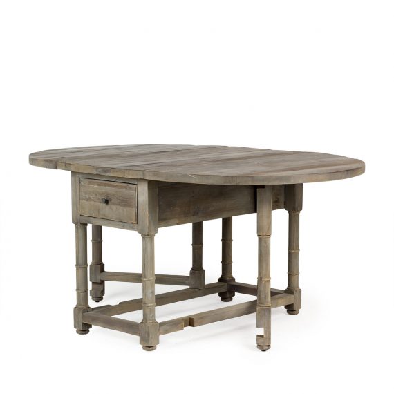 Table rabattable en bois.