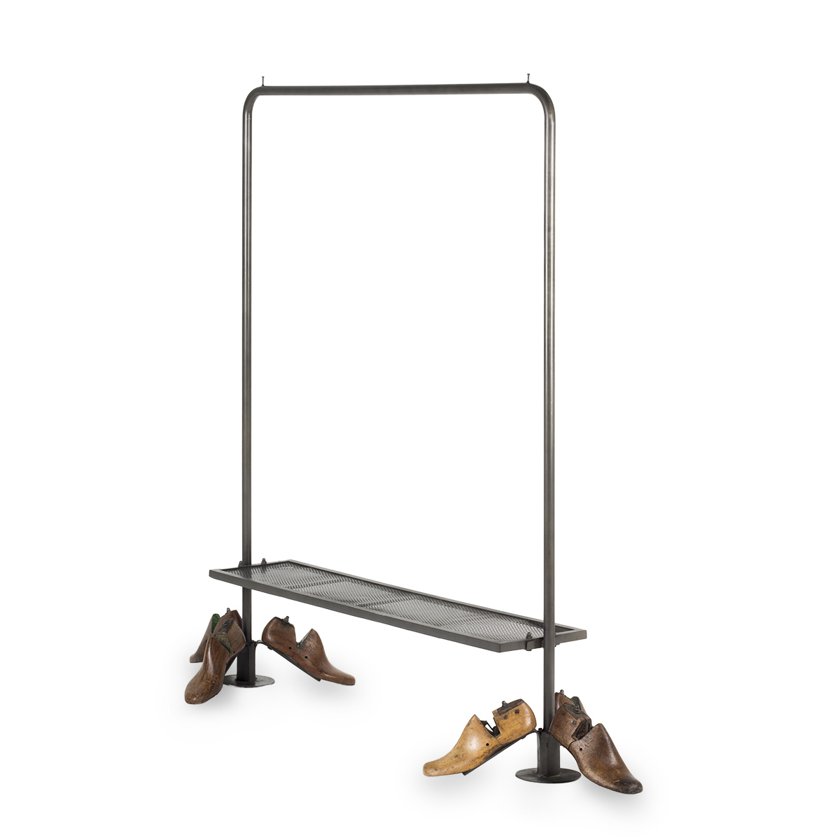 Clothing racks for commercial use, in boutiques or shops.