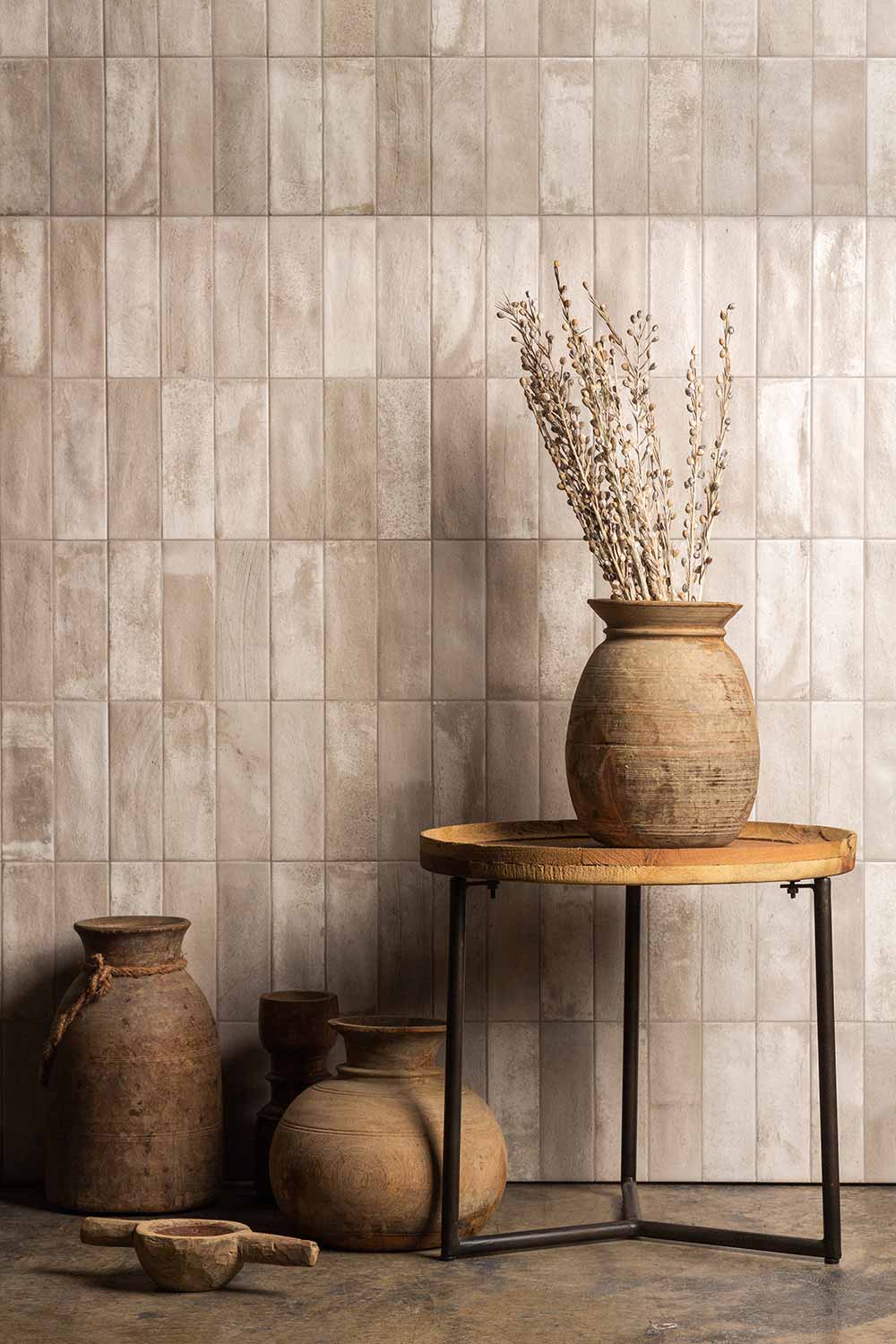 Gres wall tiles FS MUD grey shade.