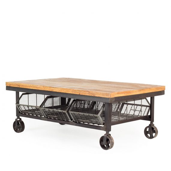 Industrial low tables.