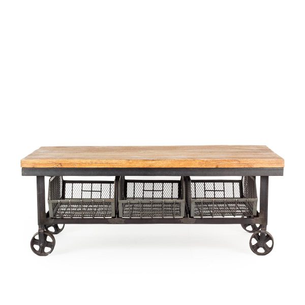 Industrial style tables.