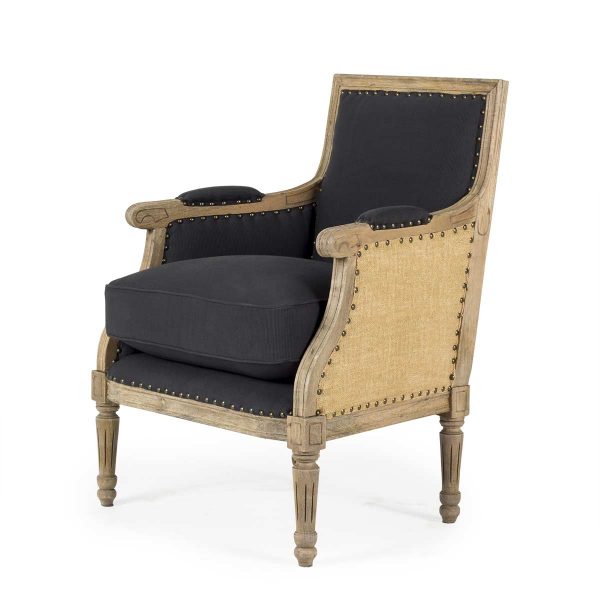 Soft upholstered armchair.