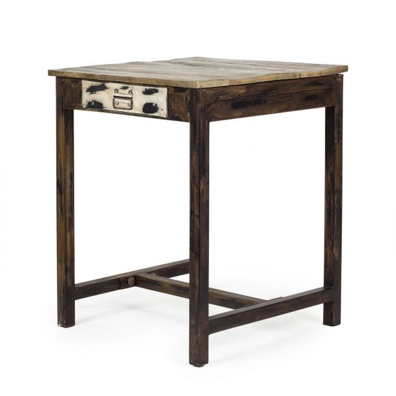 Square wooden bar table.