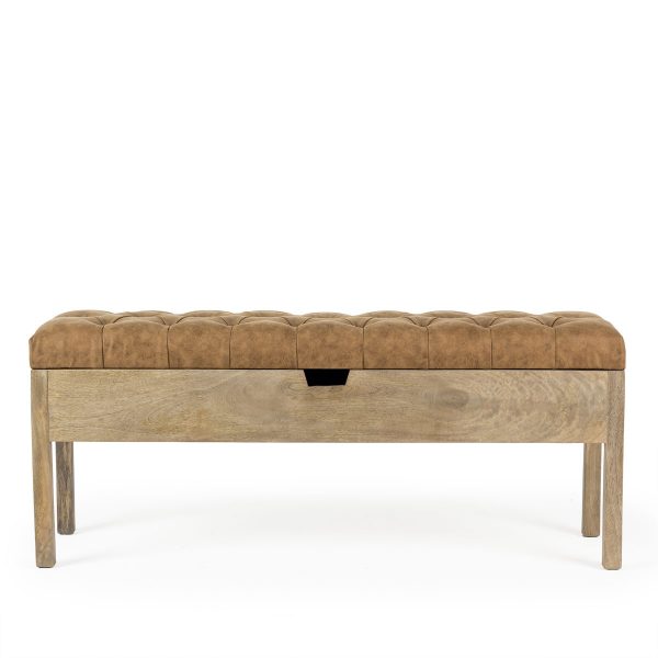 Wooden storage bench.