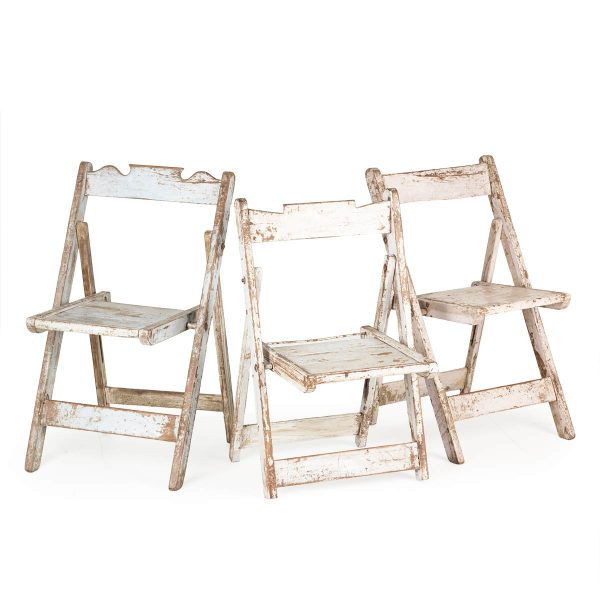 Antique folding chairs.