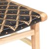 Black rattan chair.