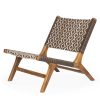 Synthetic rattan low seat.