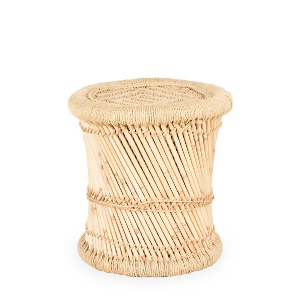 Low stools in bamboo.
