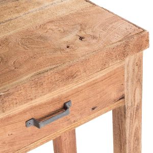 Consola rústica moderna en madera recuperada.