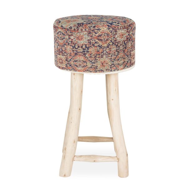 High upholstered stool.
