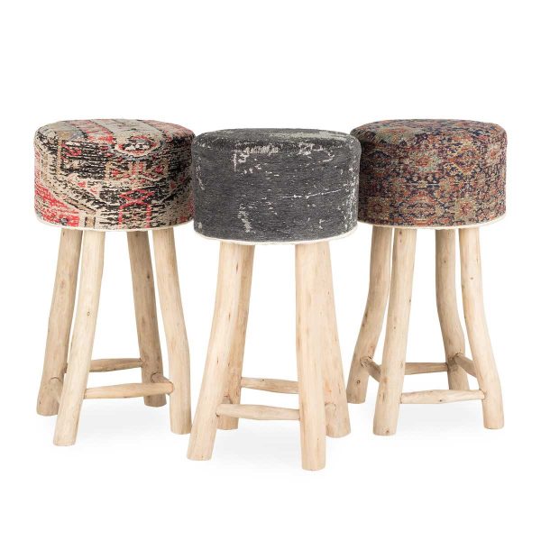 High upholstered stools.