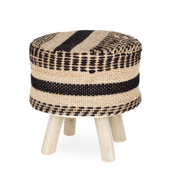 Low cotton and jute stools.