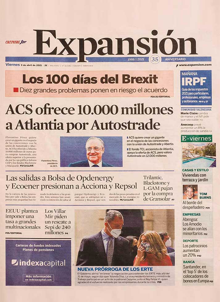 Francisco Segarra en el periódico EXPANSIÓN.