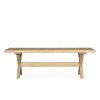 Long wooden tables.