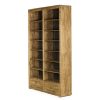 Solid wood bookcase.
