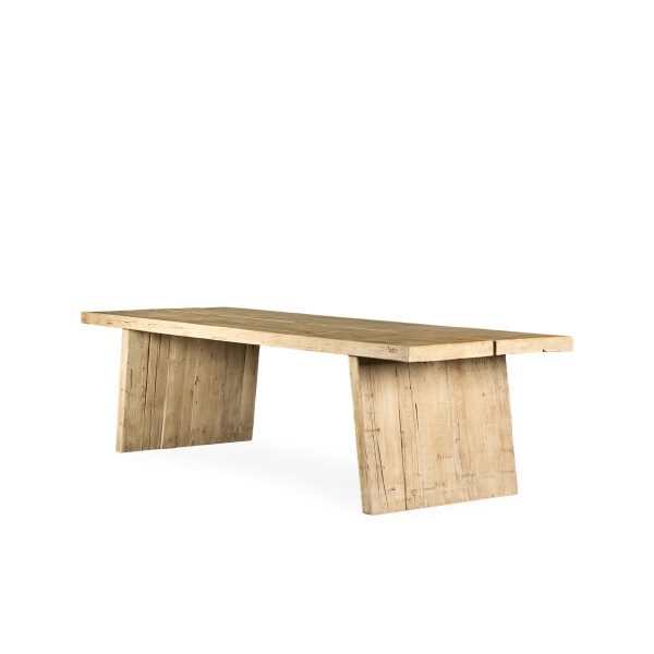 Solid wooden tables.