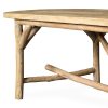 Table de tronc en bois.