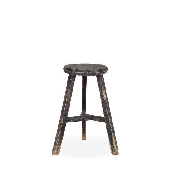 Tabouret rond bois.