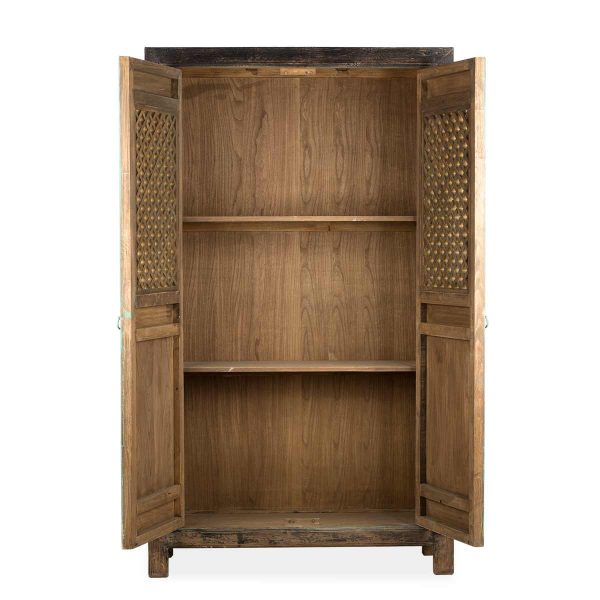 Wood cabinet.