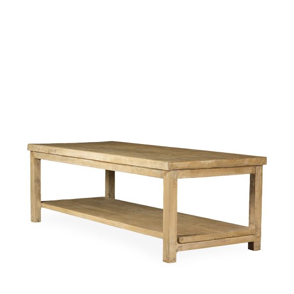 Wood coffee table.