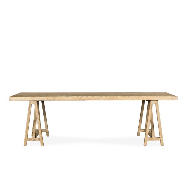 Wood restaurant table.
