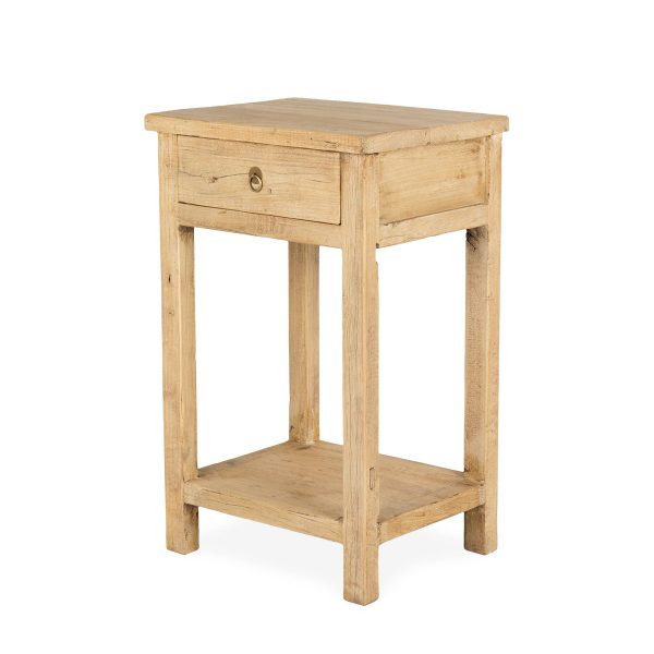 Wooden accent tables.